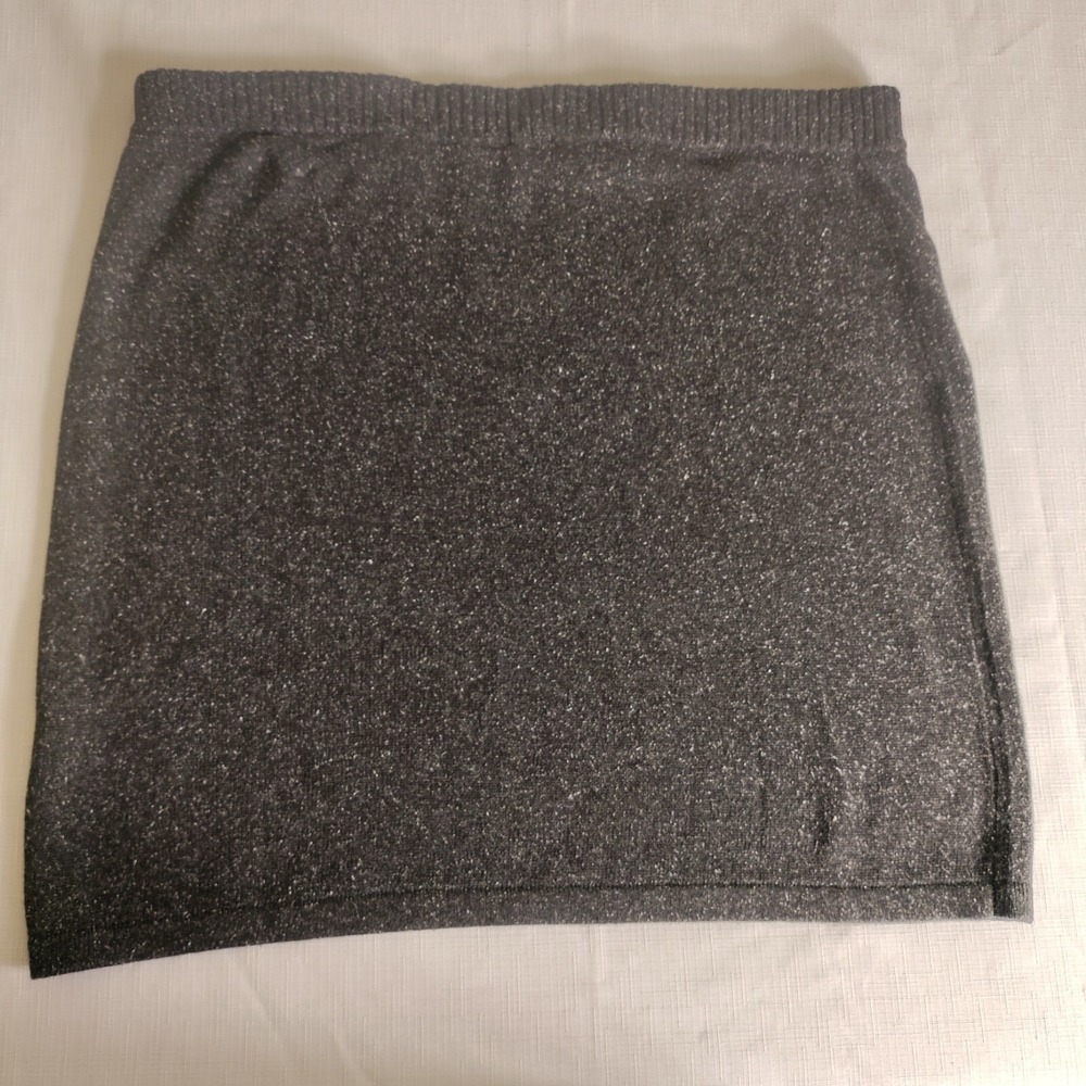 J. Jill Women's Skirt L black tweed 55% Silk 45% Cotton Skirt NWT - Picture 2 of 16